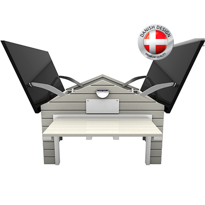 Caseta Robot cortacesped my robot home plus blanca y gris